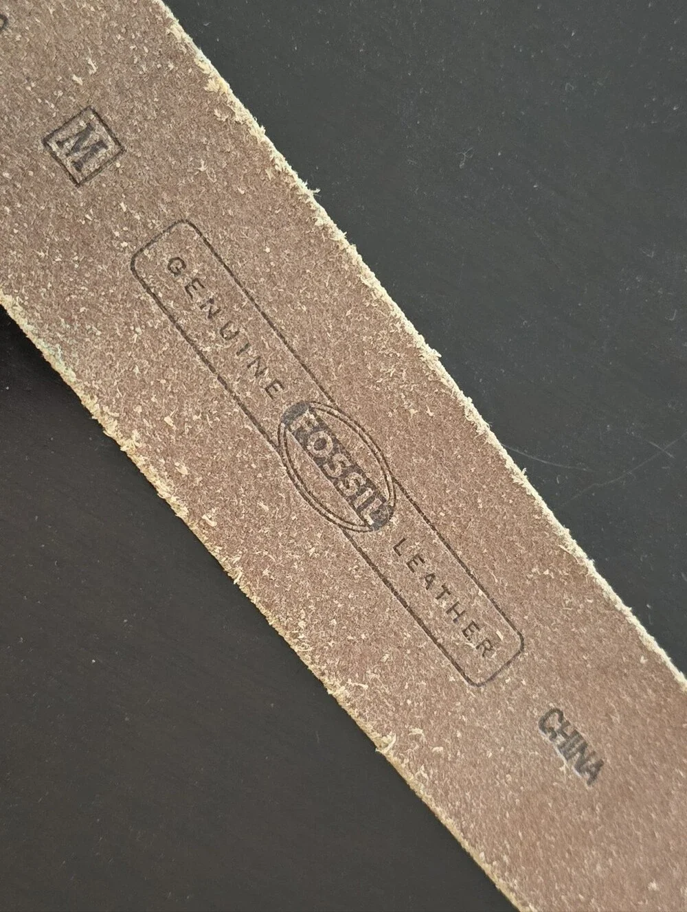 Fossil Brown Leather Women's Belt with Brass Oval Buckle